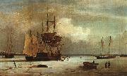 Ships Stuck in Ice off Ten Pound Island, Gloucester Fitz Hugh Lane